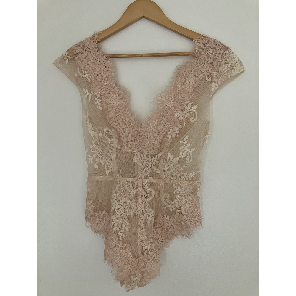 Homebodii Tatiana Lace Body Suit Size Small Vintage Boudoir inspired